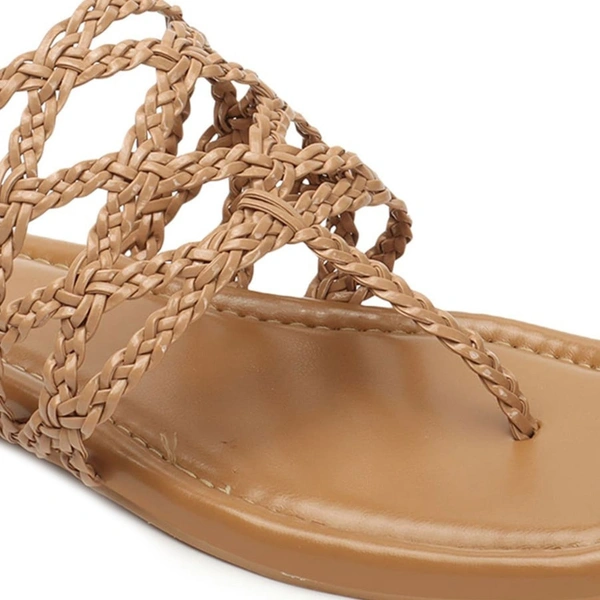 Hand bunai slippers for women - Tan