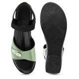 Extra comfort sandals for daily wear for women - Green