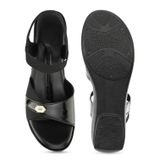 Extra comfort sandals for daily wear for women - Black