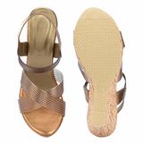 Platform heel partywear Tpu upper sandals for women - Antique