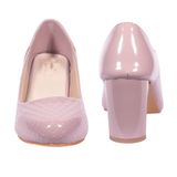 New stylish patent heel belly for women - Purple pink