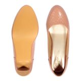 New stylish patent heel belly for women - Peach