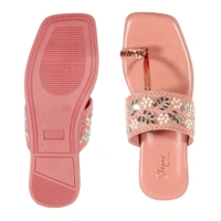 Soft padding Slippers kulapuri style - Sea Pink