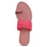 Flat Slippers for women daily wear with style and looks - Pink