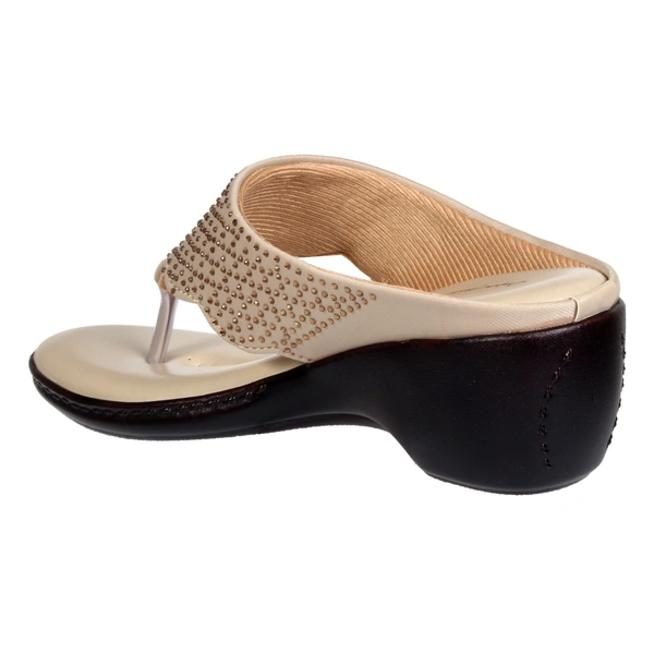 Siroski with soft padding comfort slippers for women - Cream