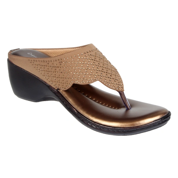 Siroski with soft padding comfort slippers for women - Copper