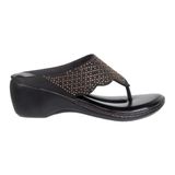 Siroski with soft padding comfort slippers for women - Black