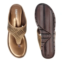Soft comfort with sirsoki and lazer upper slipper for women - Copper