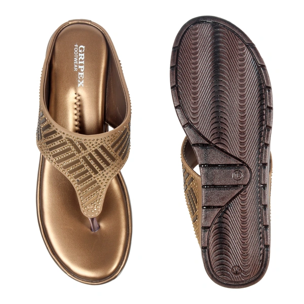Soft comfort with sirsoki and lazer upper slipper for women - Copper