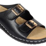 Doctor Slipper wityh Double buckle style for women - Black