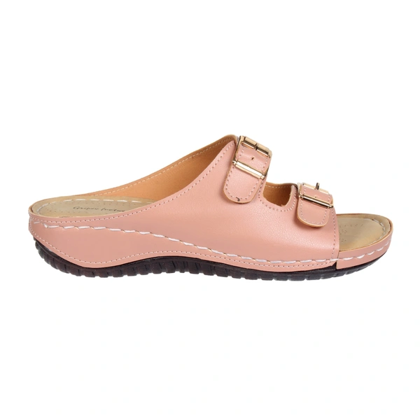 Doctor Slipper wityh Double buckle style for women - Peach