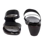 Double strap soft padding slippers for women - Black