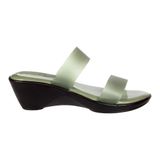 Double strap soft padding slippers for women - Green