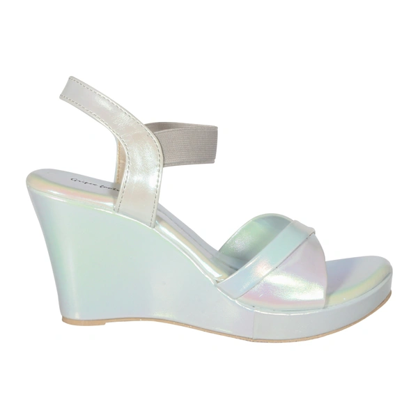 Platform heel gola for women - Sky silver