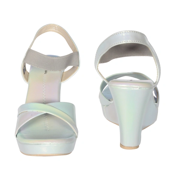 Platform heel gola for women - Sky silver