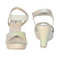 Platform heel gola for women - Golden cream