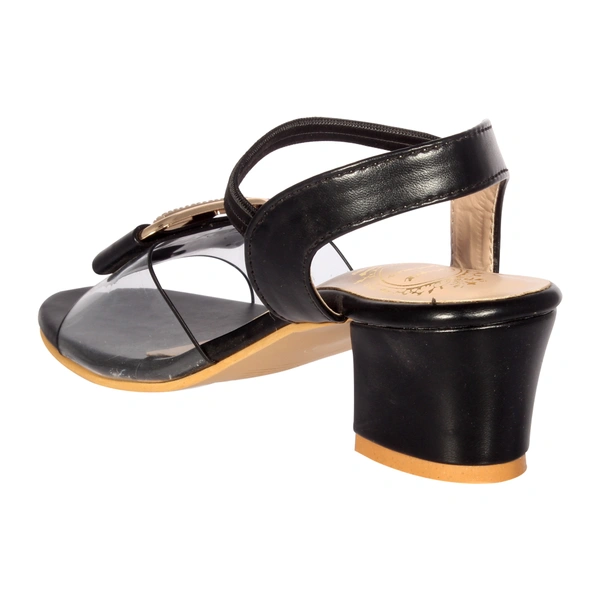 Kids heel sandals with smart look - Black