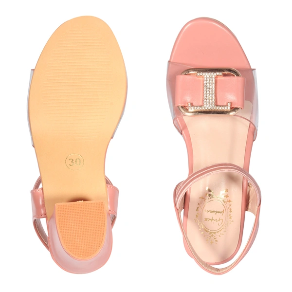 Kids heel sandals with smart look - Pink