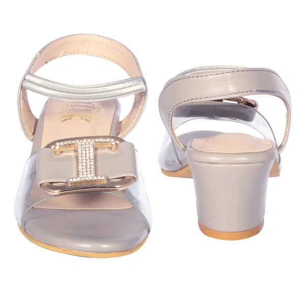 Kids heel sandals with smart look - Grey