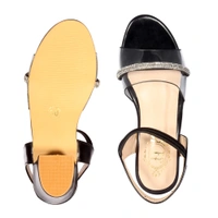 Kids heel sandals for partywear. - Black