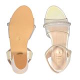 Kids heel sandals for partywear. - Cream gold