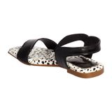 Flat sandals for women with soft padding - Black