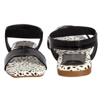 Flat sandals for women with soft padding - Black