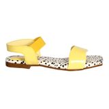 Flat sandals for women with soft padding - Yellow