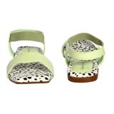 Flat sandals for women with soft padding - Green
