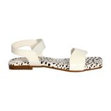 Flat sandals for women with soft padding - White