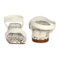 Flat sandals for women with soft padding - White