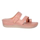 Doctor slipper with thumb style Embosed design upper - Peach