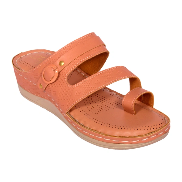 Doctor slipper with thumb style Embosed design upper - Tan