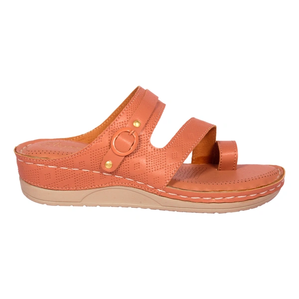 Doctor slipper with thumb style Embosed design upper - Tan