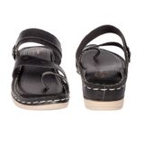 Doctor slipper with thumb style Embosed design upper - Black
