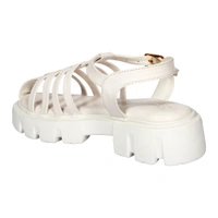 Prada style Flat sandal for women with soft padding - White