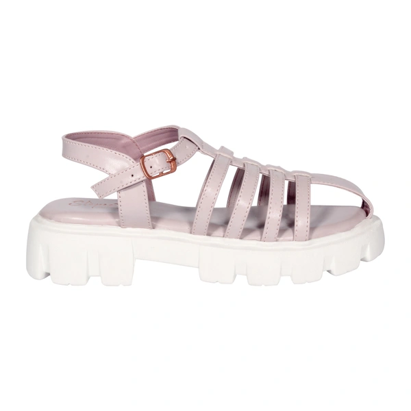 Prada style Flat sandal for women with soft padding - Lavender