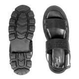 Prada Style Flat Sandal For Women With Soft Padding - Black