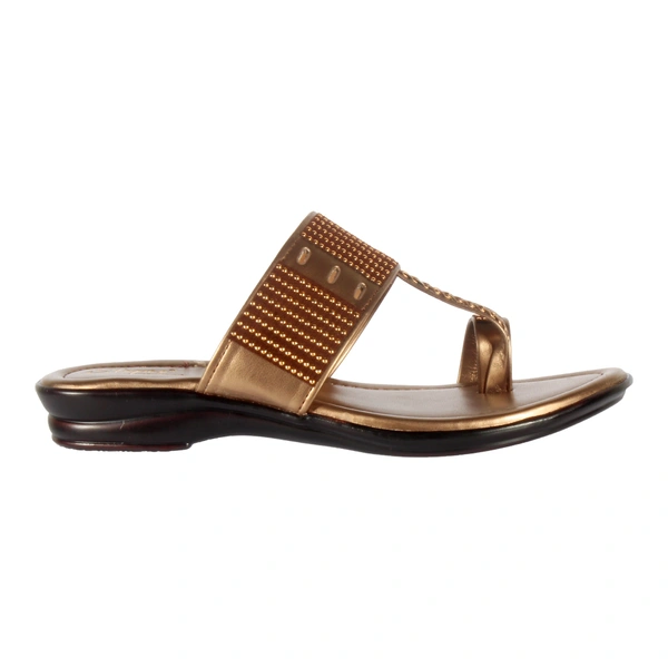 Women smart casual wear slippers - Copper