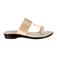 Women smart casual wear slippers - Cream