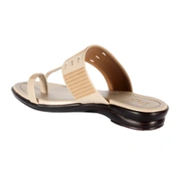 Women smart casual wear slippers - Cream