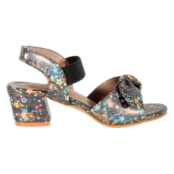 Kids sandals with short heel - Dark Grey