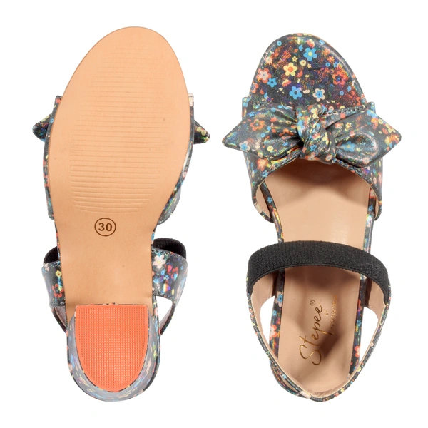 Kids sandals with short heel - Dark Grey