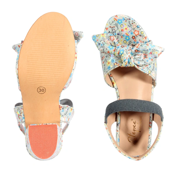 Kids sandals with short heel - Grey
