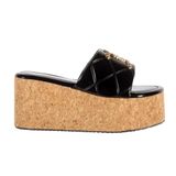 Platform heel slippers ofr women smart casual - Black