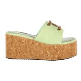 Platform heel slippers ofr women smart casual - Green