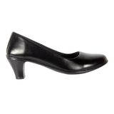 Fomal belly shoe for women with short comfortable heel. - Black