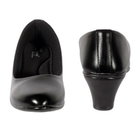 Fomal belly shoe for women with short comfortable heel. - Black