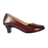 Fomal belly shoe for women with short comfortable heel. - Cherry