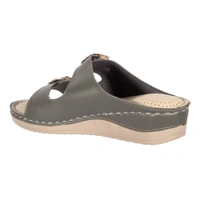 Stepee Double buckle Doctor slippers with Airmax sole - Gray